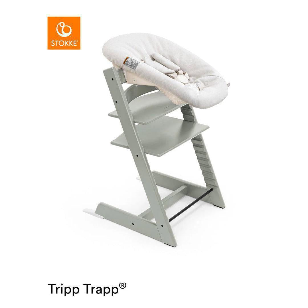 Stokke Tripp Trapp Highchair + Newborn Set-Highchairs-Glacier Green-Vanilla White | Natural Baby Shower