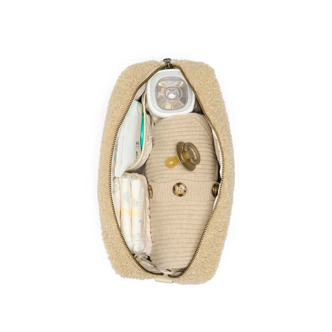 Studio Noos Ecru Teddy Stroller Organizer - Ecru-Stroller Organisers-Ecru-25 x 16 x 8 | Natural Baby Shower
