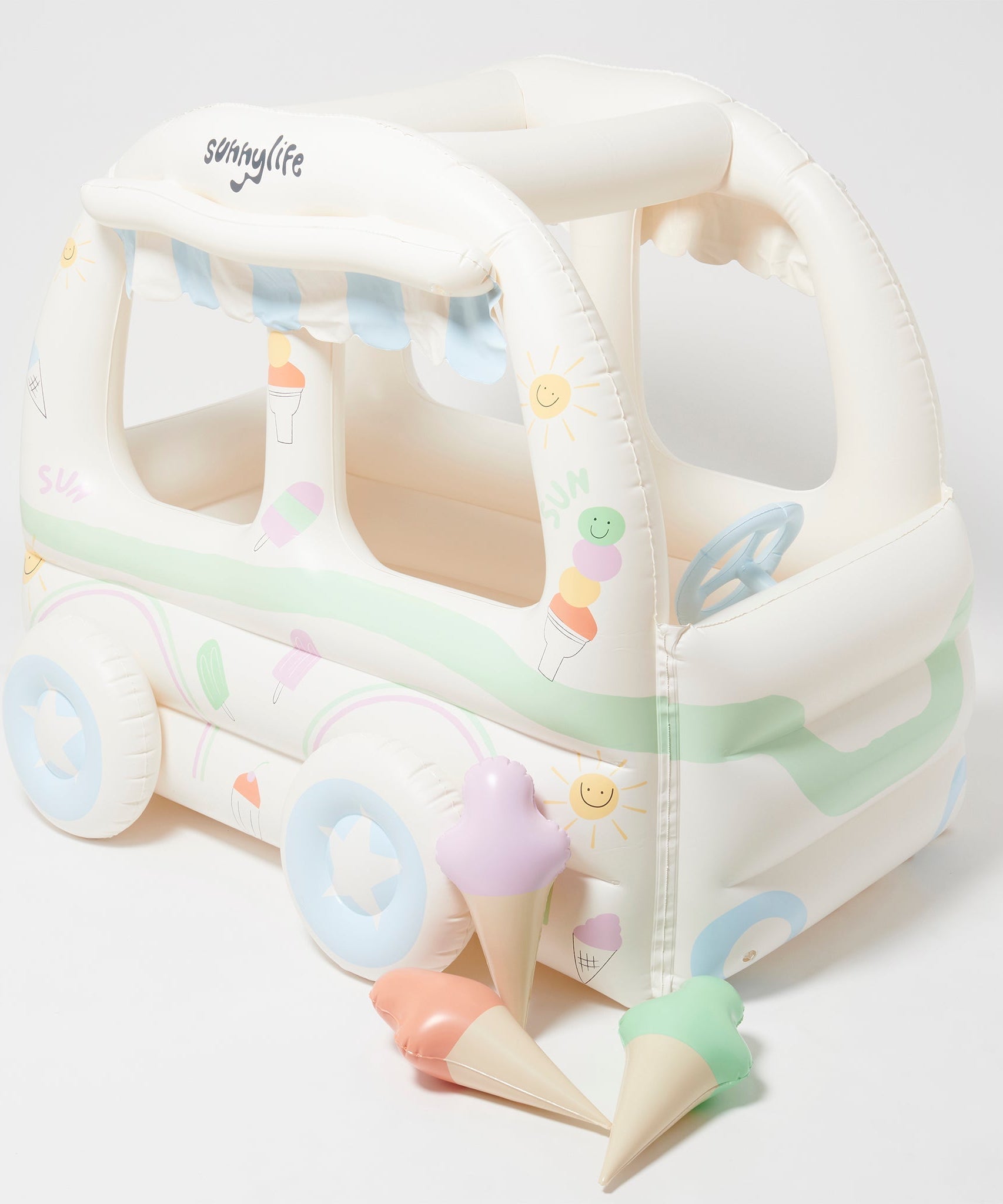 Sunnylife - 儿童海滩和花园充气冰淇淋游戏套装