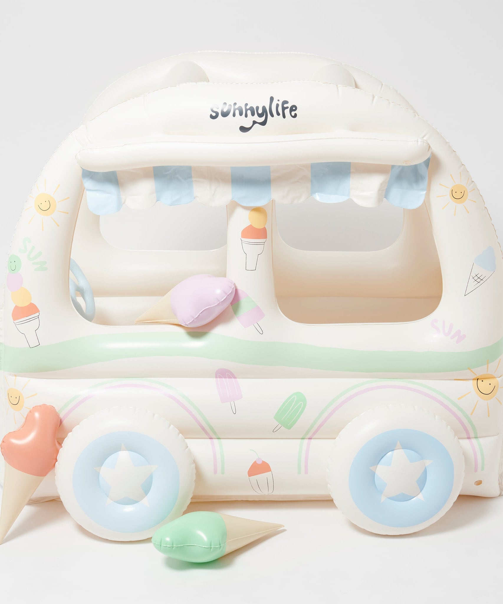 Sunnylife - 儿童海滩和花园充气冰淇淋游戏套装