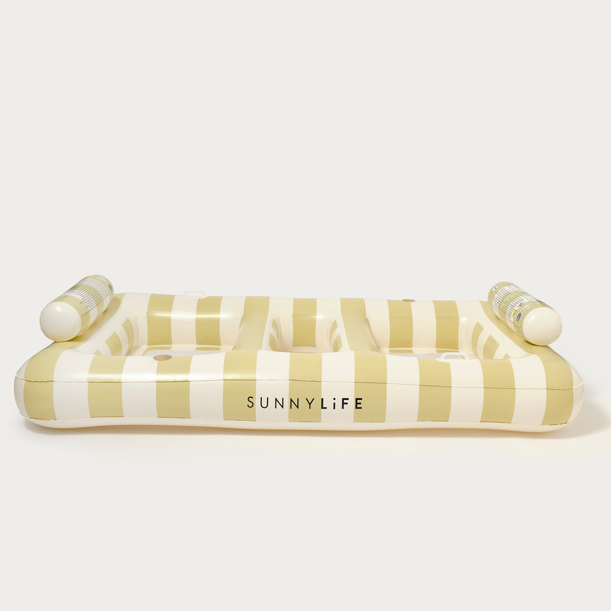 Sunnylife - Casa Sand Stripe Dalawang Panig na Inflatable na Kama para sa Dagat at Pool