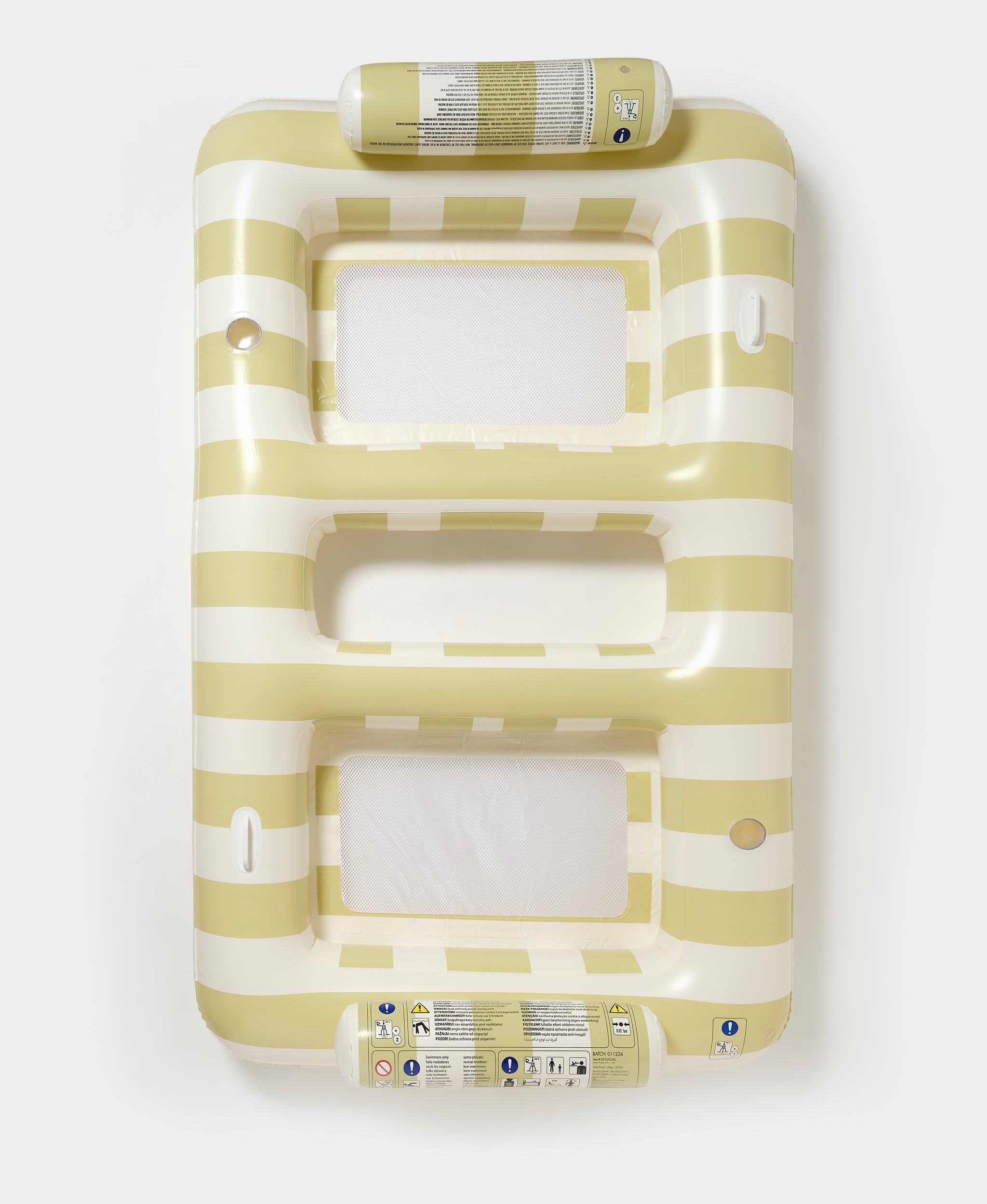 Sunnylife - Casa Sand Stripe Dalawang Panig na Inflatable na Kama para sa Dagat at Pool