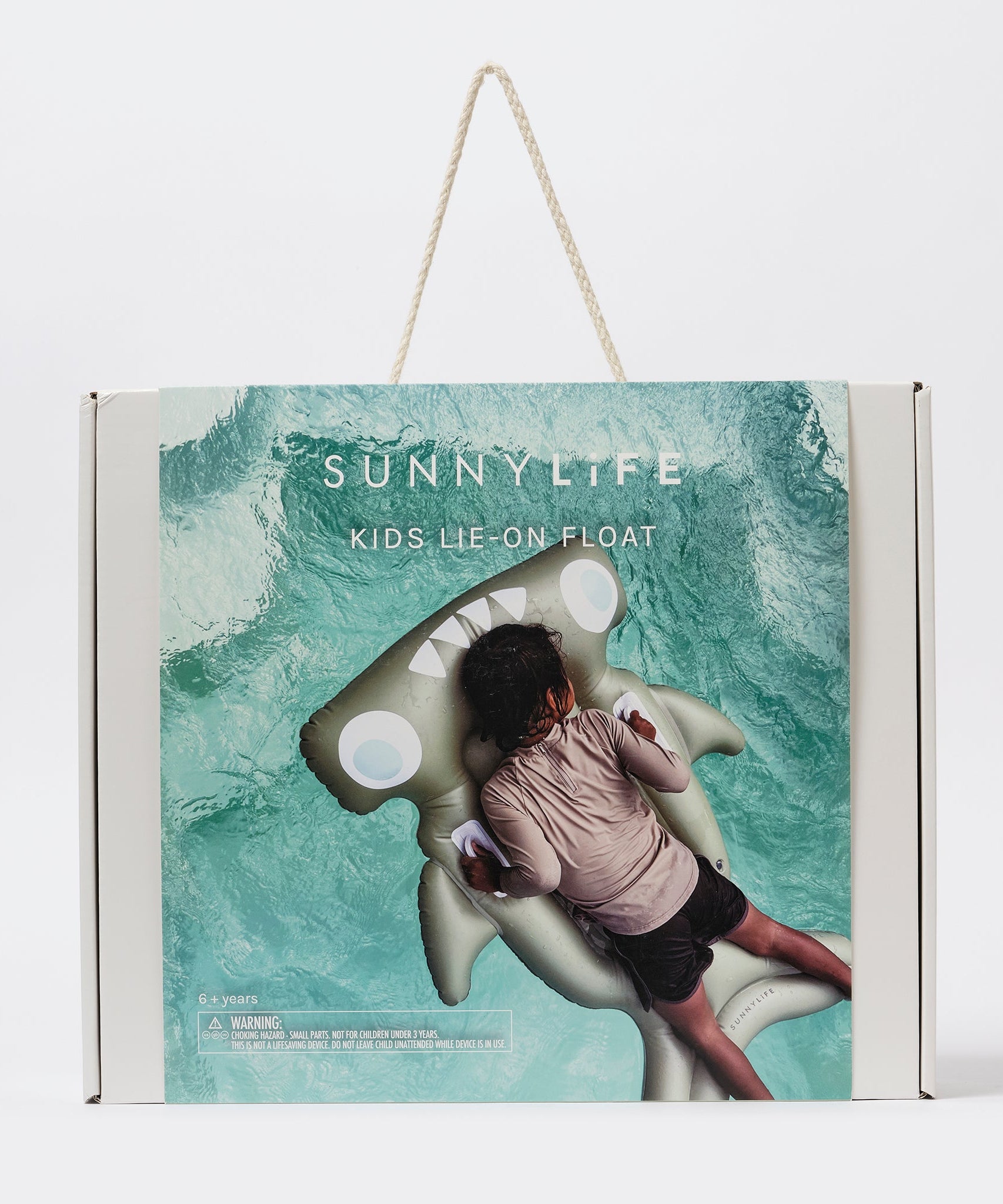 Sunnylife - Salty the Shark インフレータブル海とプール用子供用ベッド