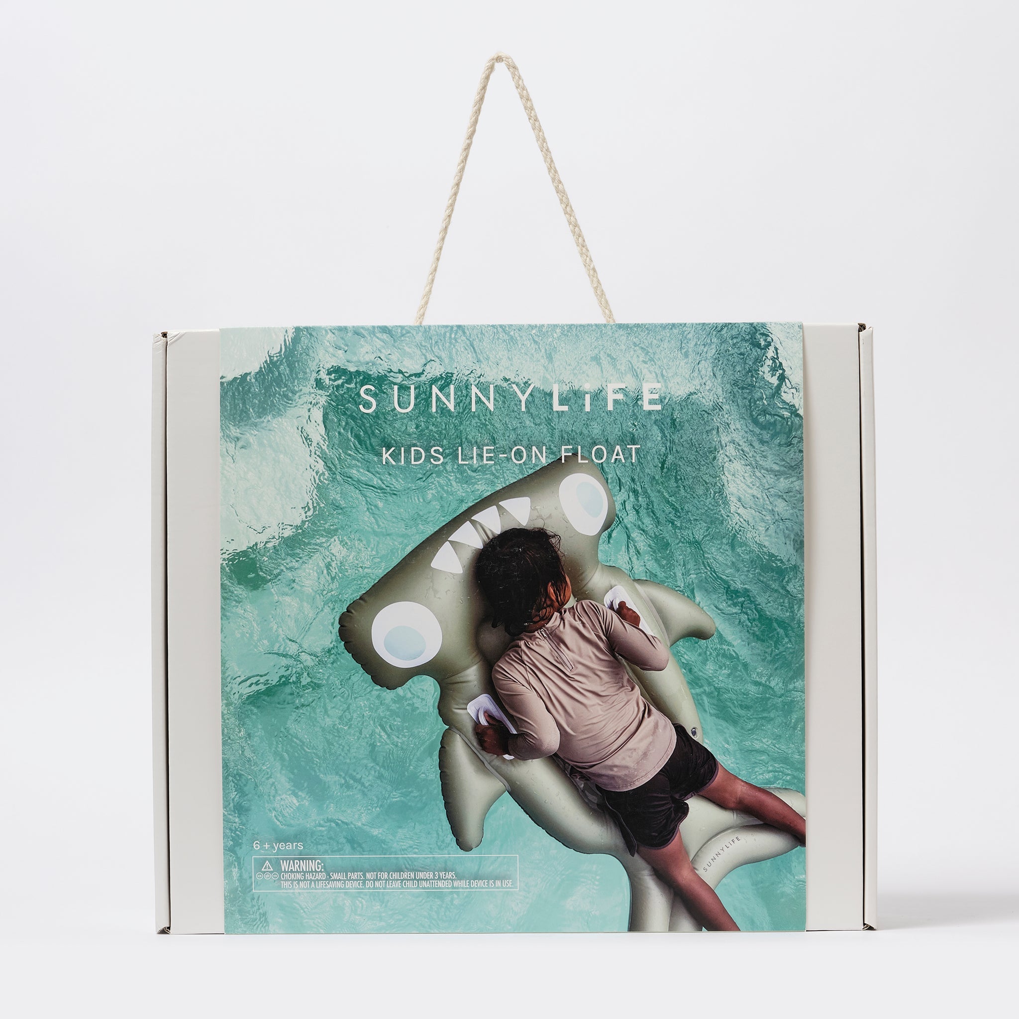 Sunnylife - Salty the Shark インフレータブル海とプール用子供用ベッド