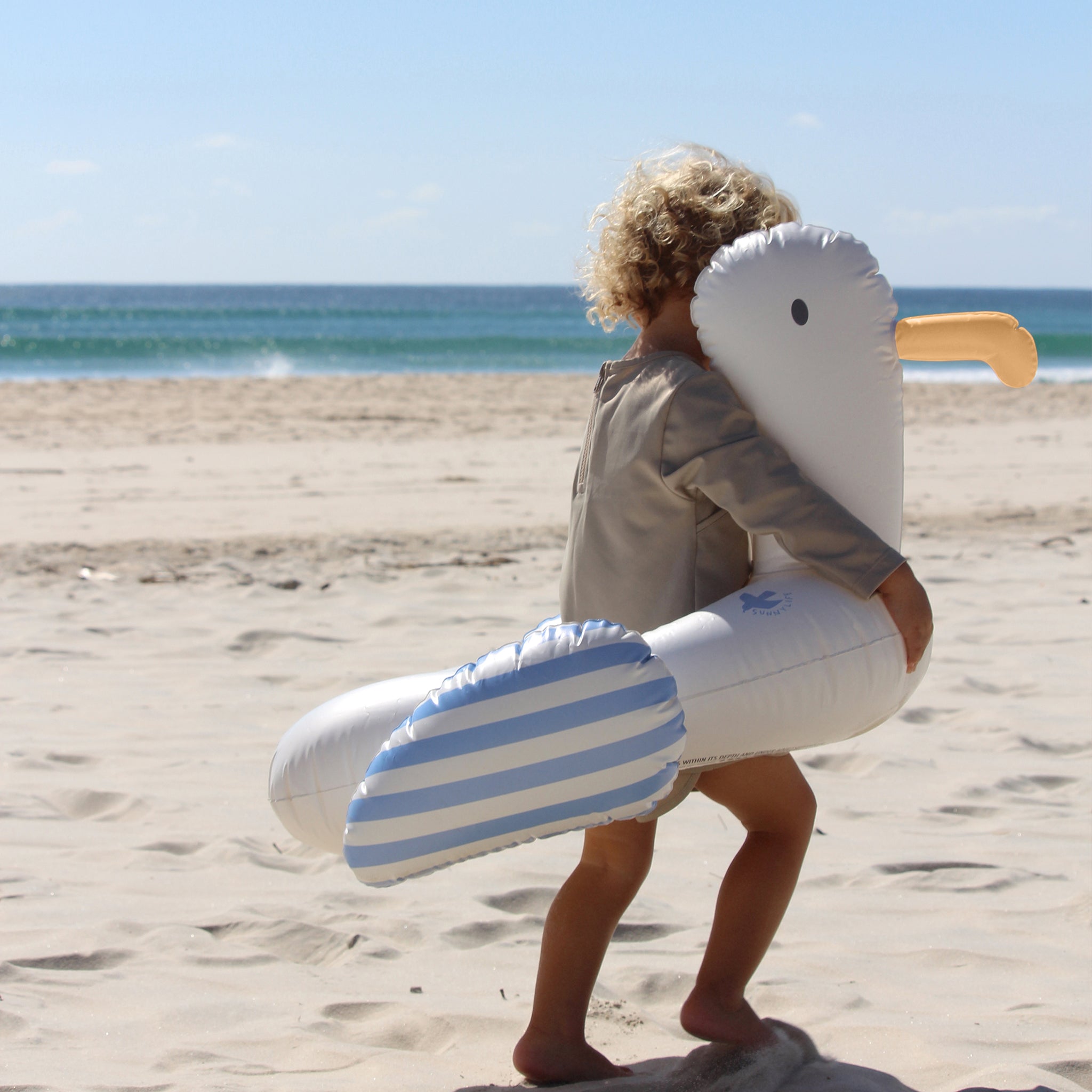 Sunnylife - Sammy Martı Flotador Inflable para Niños para el Mar y la Piscina