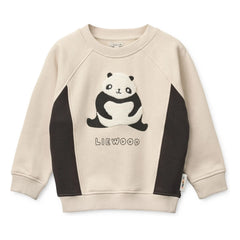 Liewood - Sweat Aude Panda Organik Pamuk | Ecru