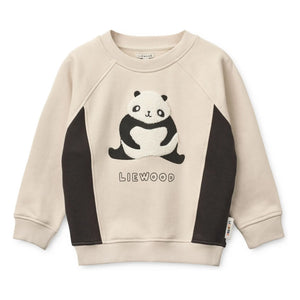Liewood - Sweat Aude Panda Organik Pamuk | Ecru