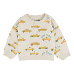Emile et Ida - Sweatshirt Taxi Bio-Baumwolle | Ecru