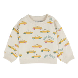 Emile et Ida - Sweatshirt Taxi Bio-Baumwolle | Ecru