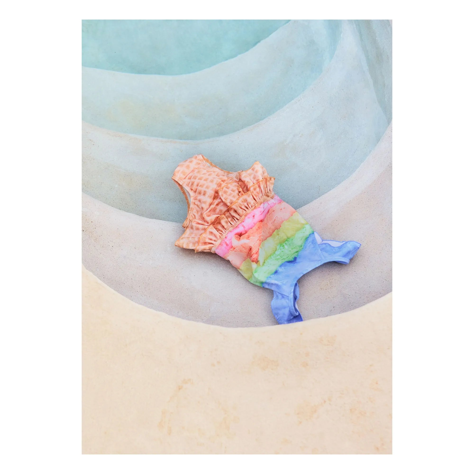 Molo - Nalani Ice Cream Cornet Made from Recycled Fibers Swimsuit | Camel