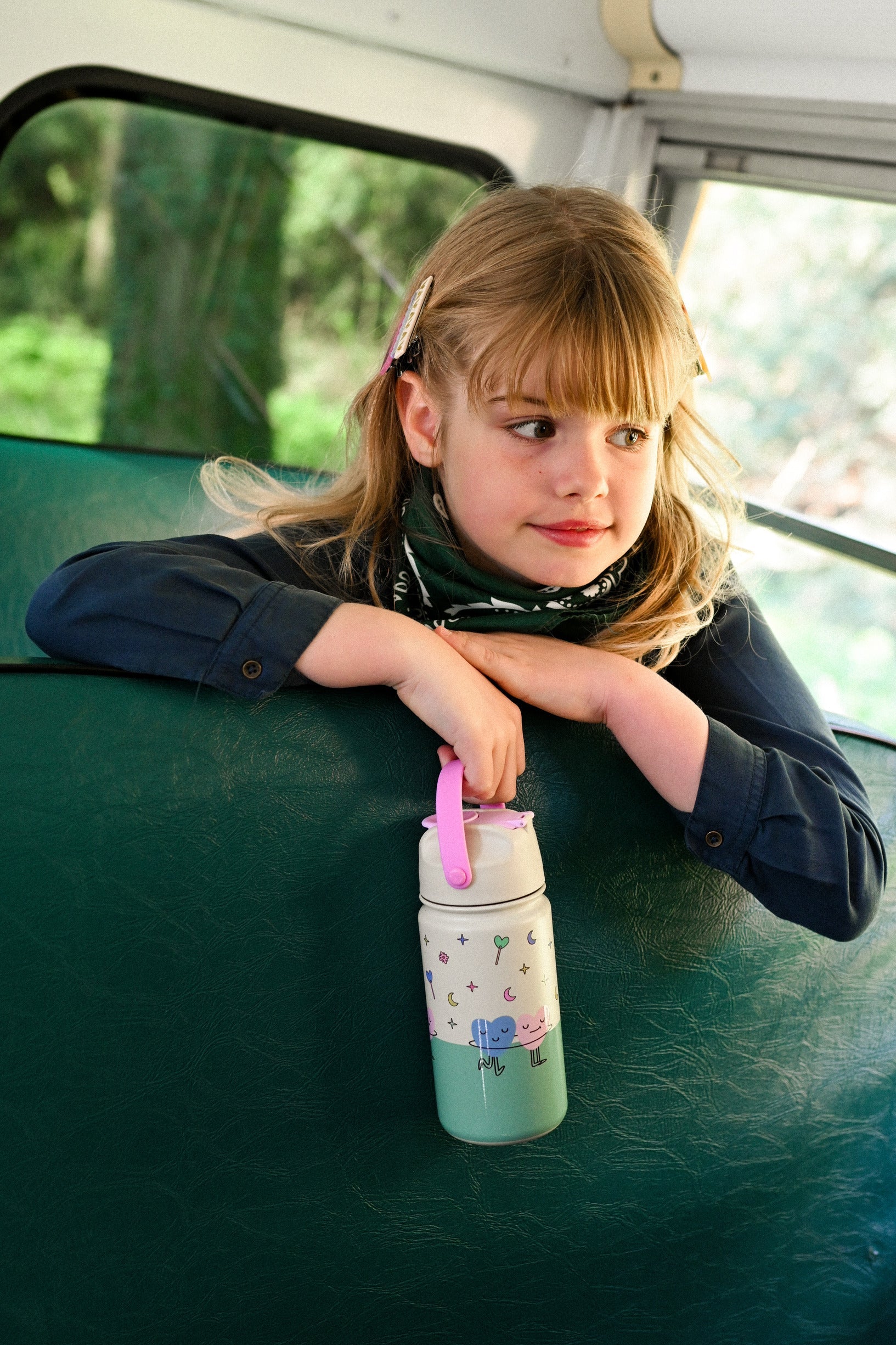 The Cotton Cloud - Dancing Hearts 420ML Paslanmaz Çelik Gizli Pipetli Matara