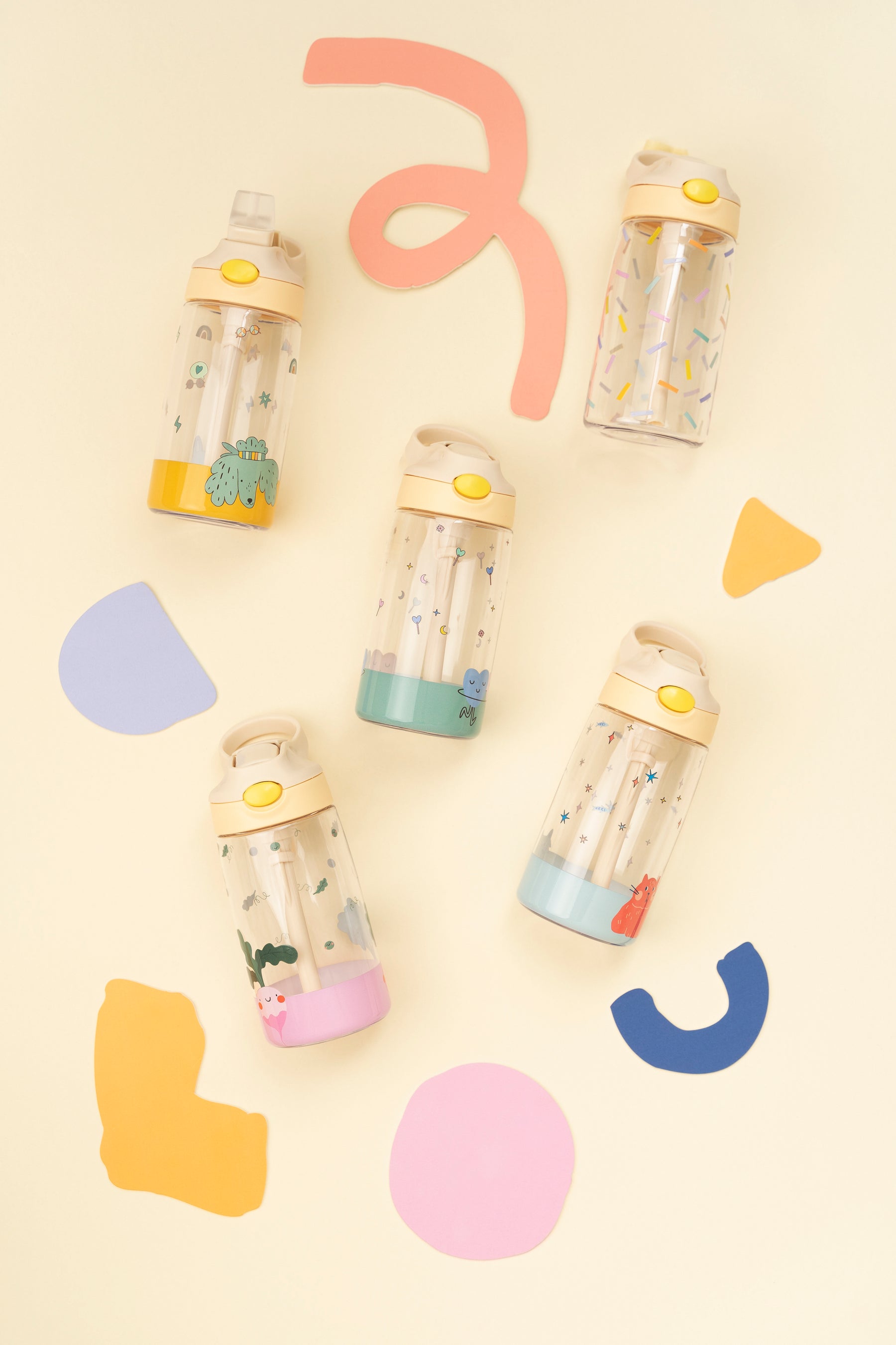 The Cotton Cloud - Dancing Hearts 480ML Tritan Gizli Pipetli Suluk