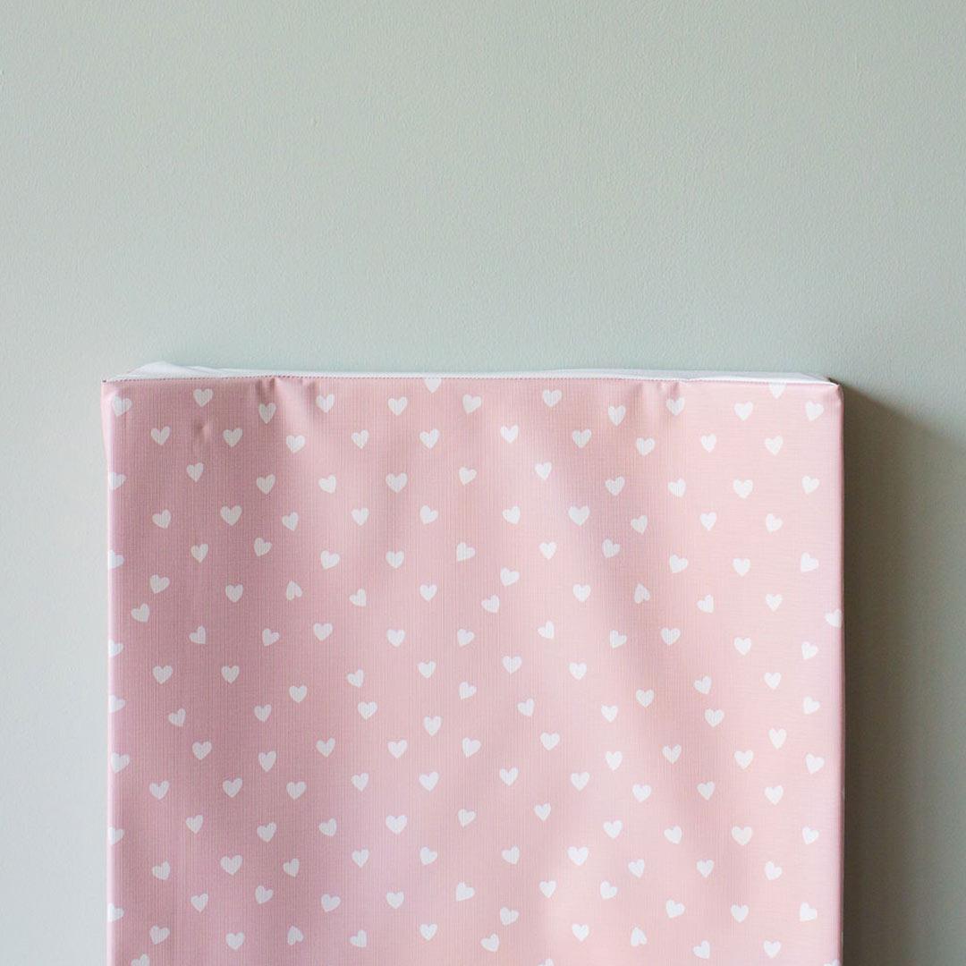 The Little Bumble Co. Anti Roll Changing Mat - White Hearts-Changing Mats- | Natural Baby Shower