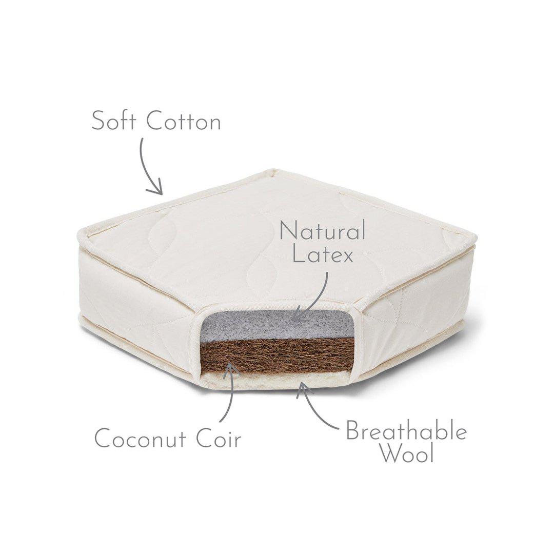 The Little Green Sheep Twist Natural Cot Mattress 60x120cm-Mattresses- | Natural Baby Shower