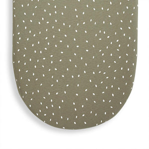 The Little Green Sheep Organic Moses Basket Fitted Sheet - Juniper Rice Print-Sheets-Juniper Rice Print- | Natural Baby Shower