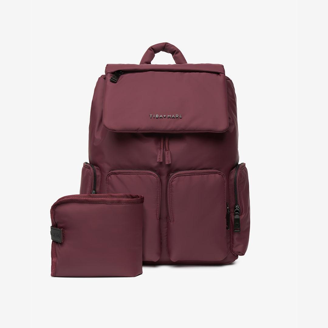 TIBA + MARL Alto Changing Backpack - Burgundy-Changing Bags-Burgundy-O | Natural Baby Shower