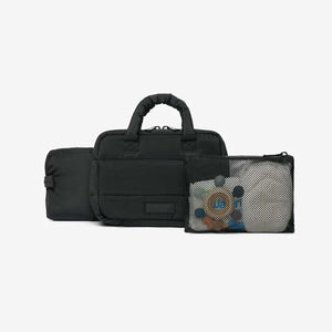TIBA + MARL Mini Stroller Organiser Puffy Quilt - Black-Stroller Organisers-Black- | Natural Baby Shower