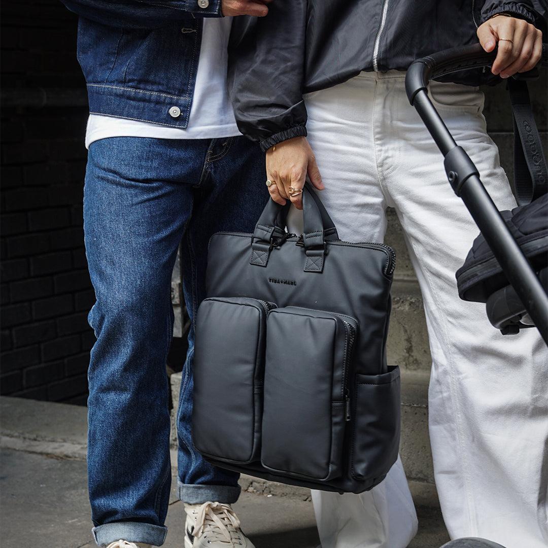 TIBA + MARL Ozzy Backpack - Matte Black-Changing Bags-Matte Black- | Natural Baby Shower