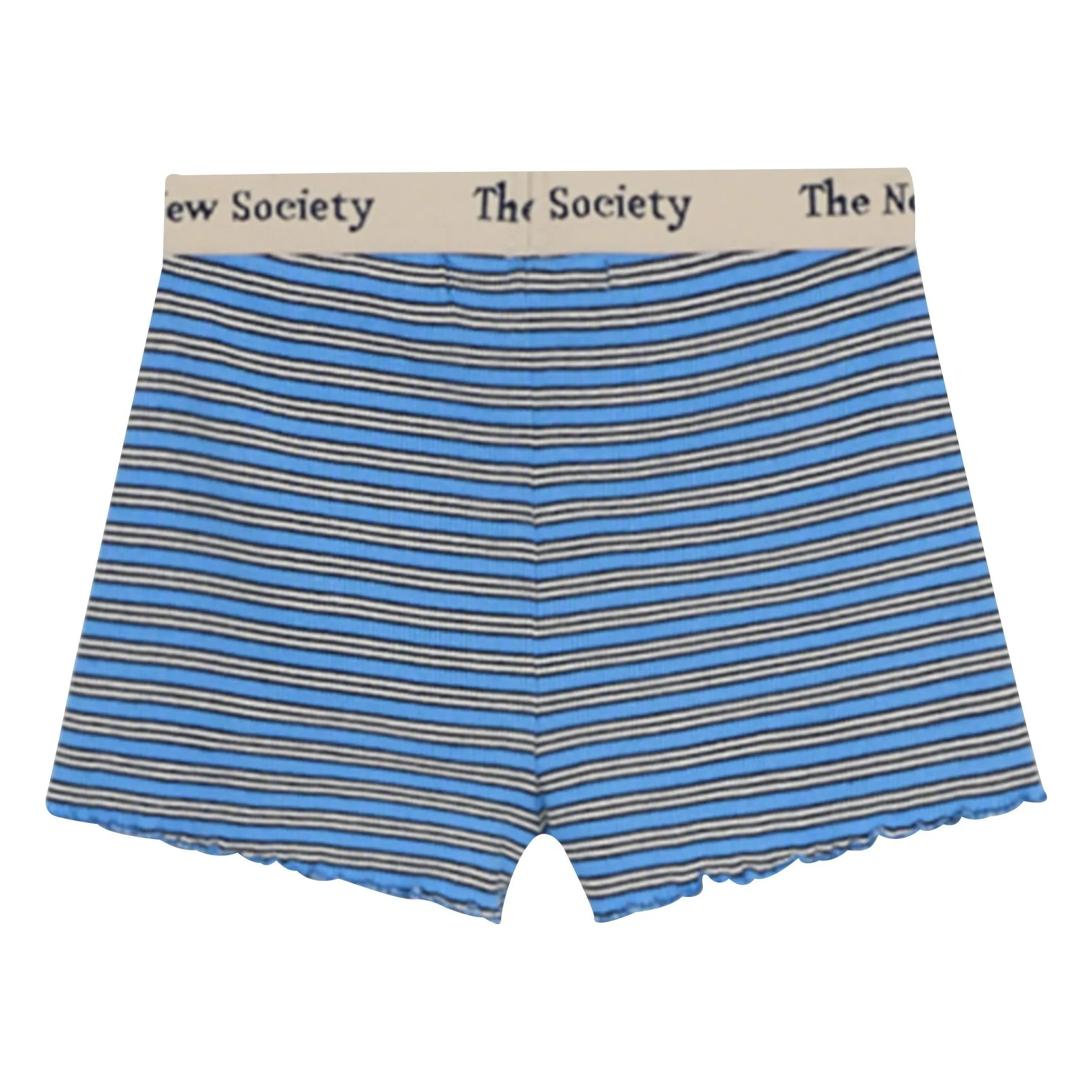 the new society - TNS Nervürlü Çizgili Şort | Mavi
