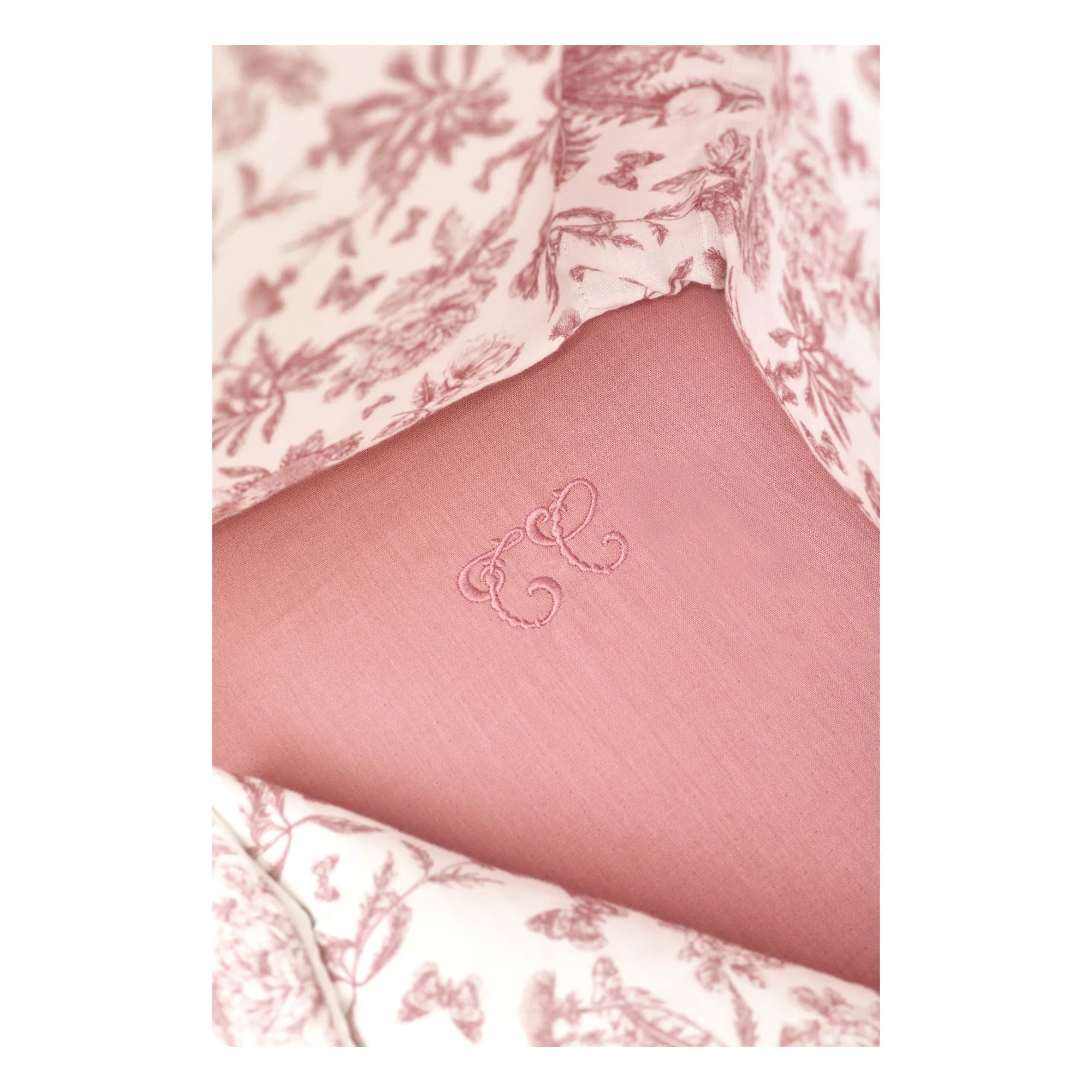 Tartine et Chocolat - Toile de Jouy Elastic Fitted Sheet | Peach