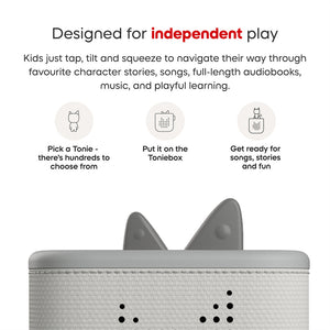 Tonies Toniebox 2 Starter Set with Creative Tonie Rubie - Grey-Audio Players-Grey- | Natural Baby Shower