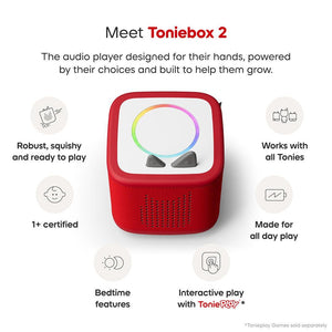 Tonies Toniebox 2 Bundle - Disney Princess (5pc)-Audio Players-Blue- | Natural Baby Shower
