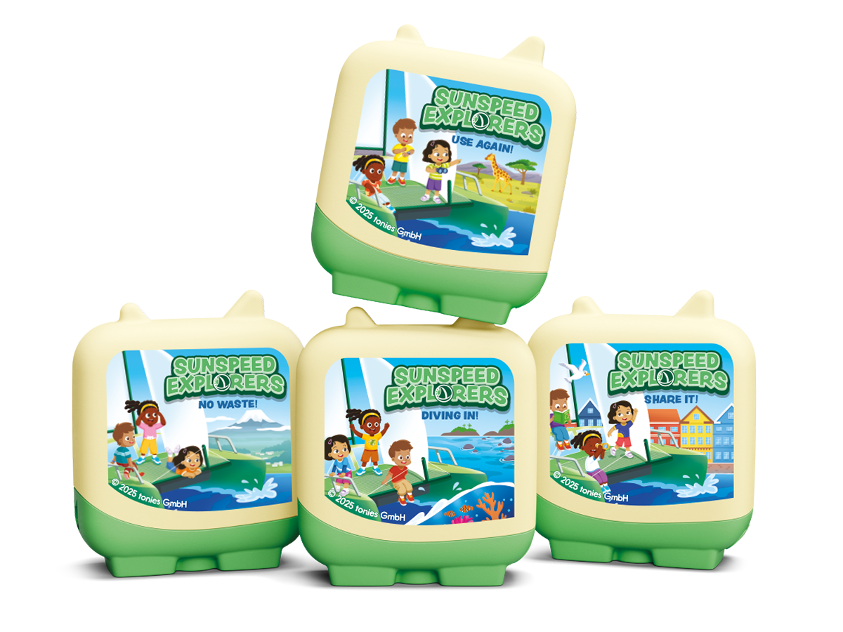 Tonies - Sunspeed Entdecker 4 Stück Set Englische Sprachfigur