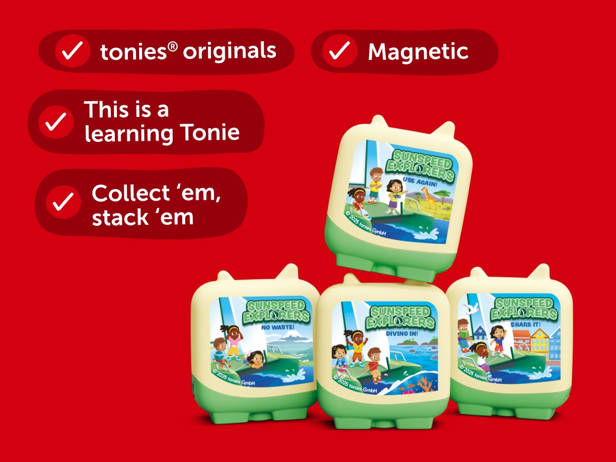 Tonies - Sunspeed Entdecker 4 Stück Set Englische Sprachfigur