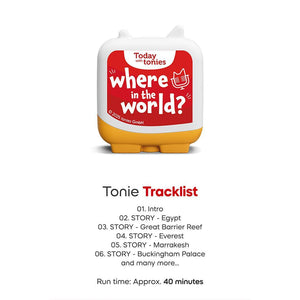 Today with Tonies: Where in the World?-Audio Player Cards + Characters- | Natural Baby Shower