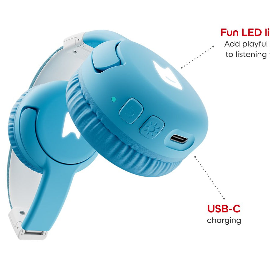 Tonies - Toniebox 2 Auriculares para Niños Plegables Bluetooth Azul Nube