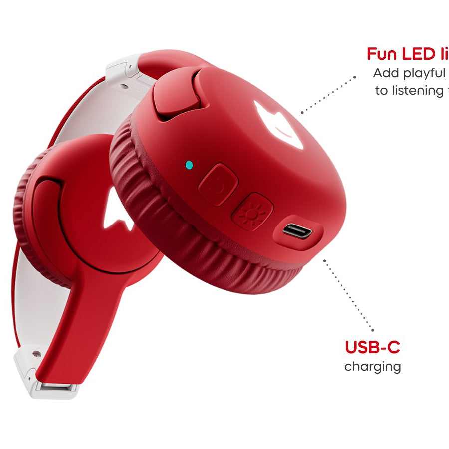 Tonies - Toniebox 2 Auriculares para Niños Plegables Bluetooth Rojo