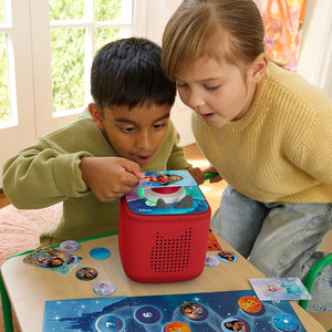 Tonies Toniebox 2 Play Set with Lion King Simba Tonie, Tonieplay Game, Tonieplay Controller - Red-Audio Players-Red- | Natural Baby Shower