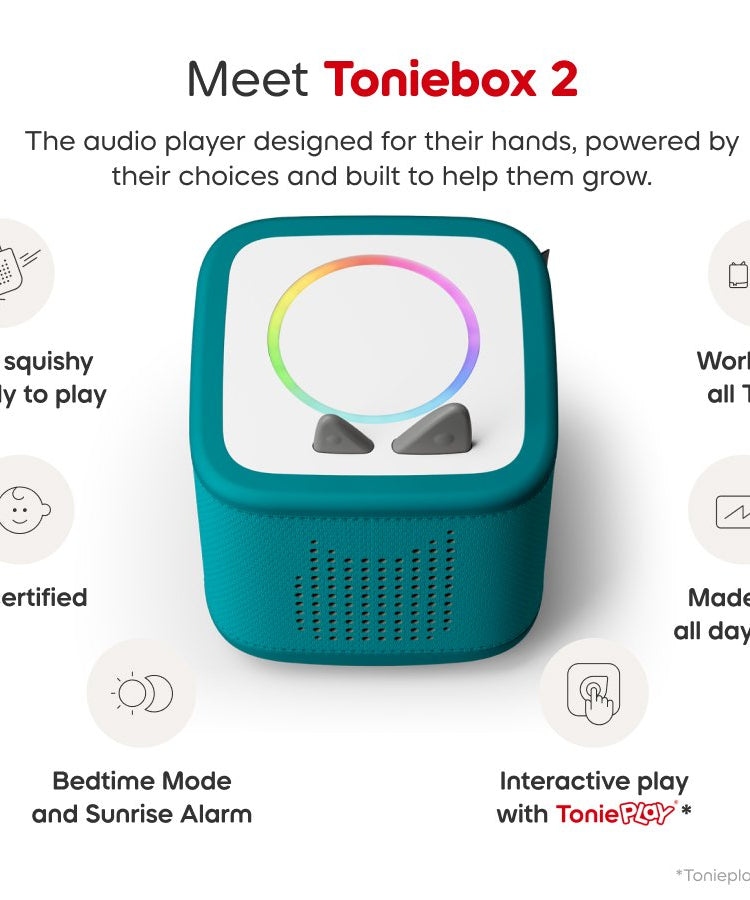 Tonies - Toniebox 2 مجموعة بداية تركواز استوائية صندوق
