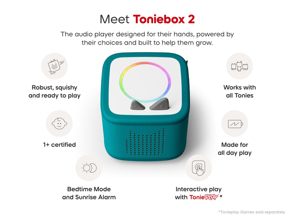 Tonies - Toniebox 2 مجموعة بداية تركواز استوائية صندوق