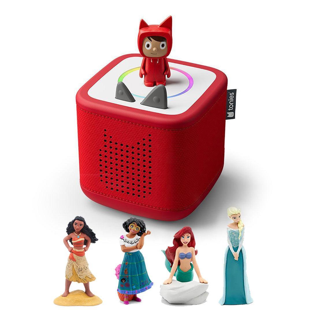 Tonies Toniebox 2 Bundle - Disney Princess (5pc)-Audio Players-Red- | Natural Baby Shower