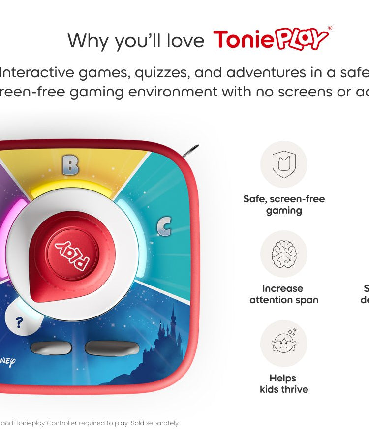 Tonies - Tonieplay Disney Regno del Quiz di Conoscenza Inglese Toniebox 2 Giochi