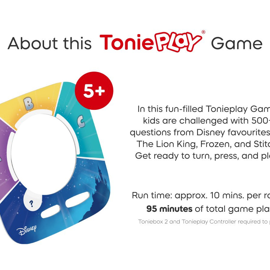 Tonies - Tonieplay Disney 知识竞赛王国 英语 Toniebox 2 游戏