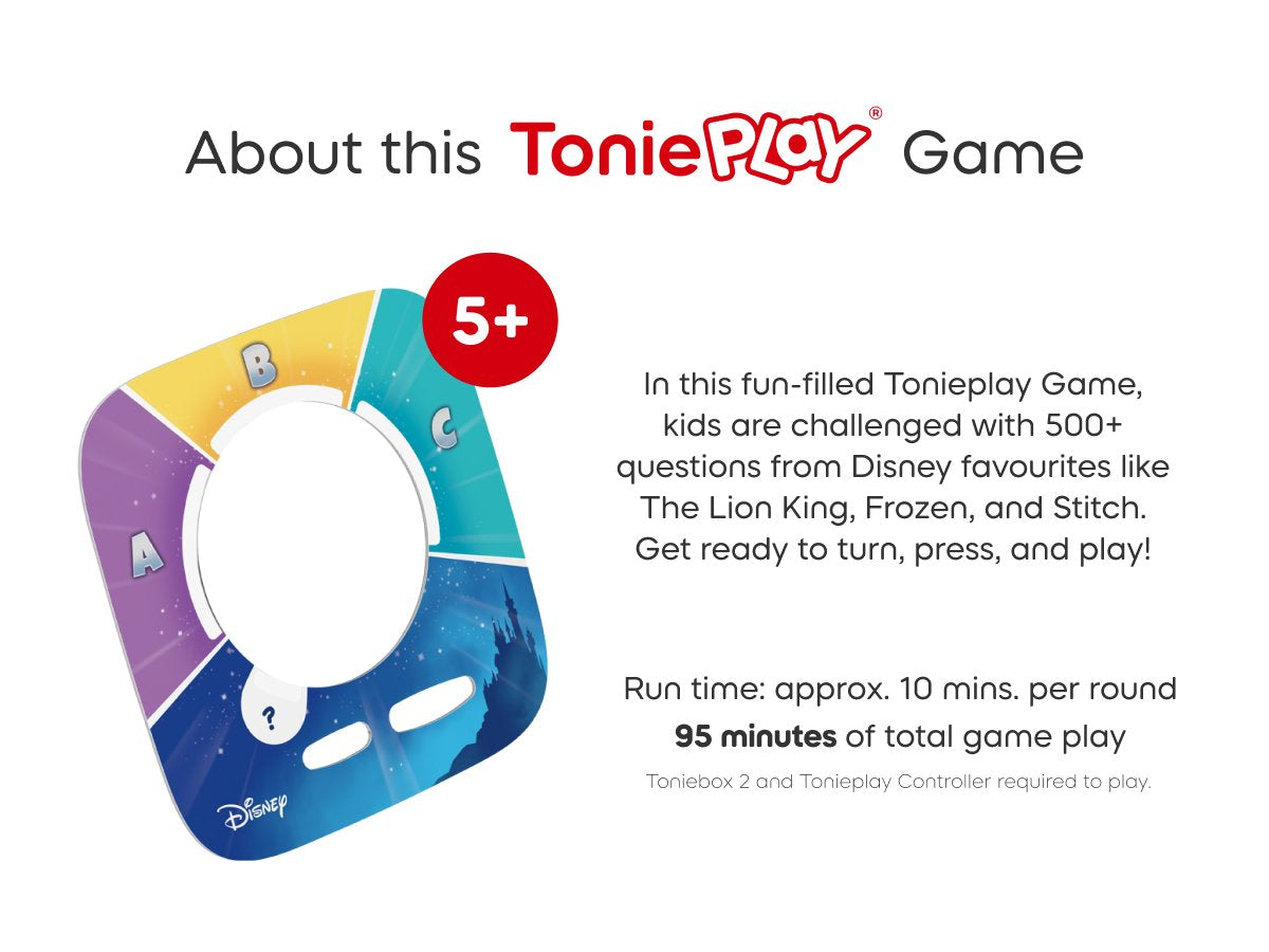 Tonies - Tonieplay Disney Regno del Quiz di Conoscenza Inglese Toniebox 2 Giochi