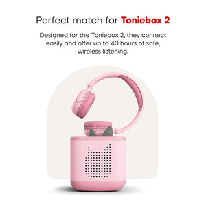 Tonies Toniebox 2 Bluetooth Headphones - Pink-Audio Player Accessories-Pink- | Natural Baby Shower