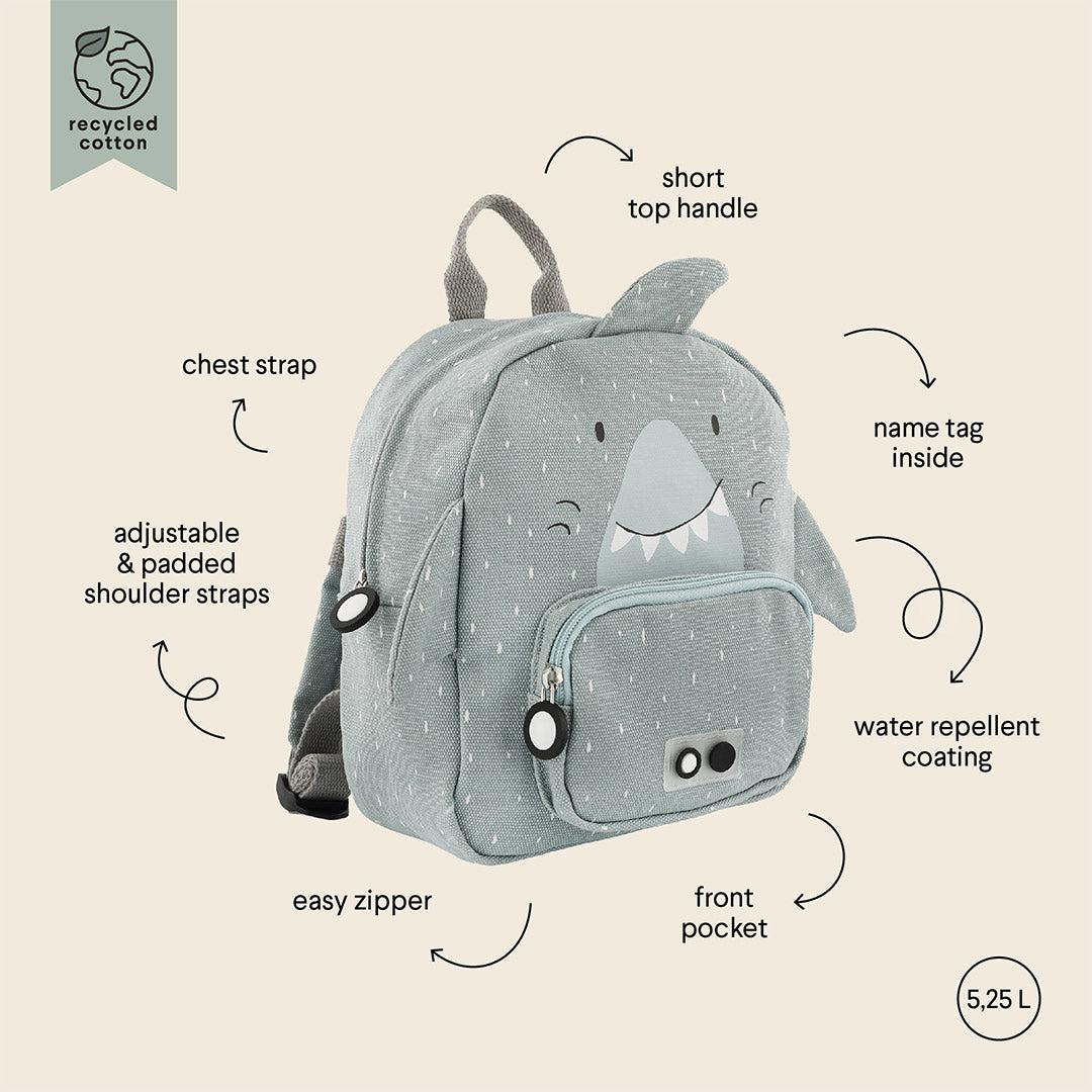 Trixie Small Backpack - Mr Shark-Children's Backpacks-Mr Shark- | Natural Baby Shower