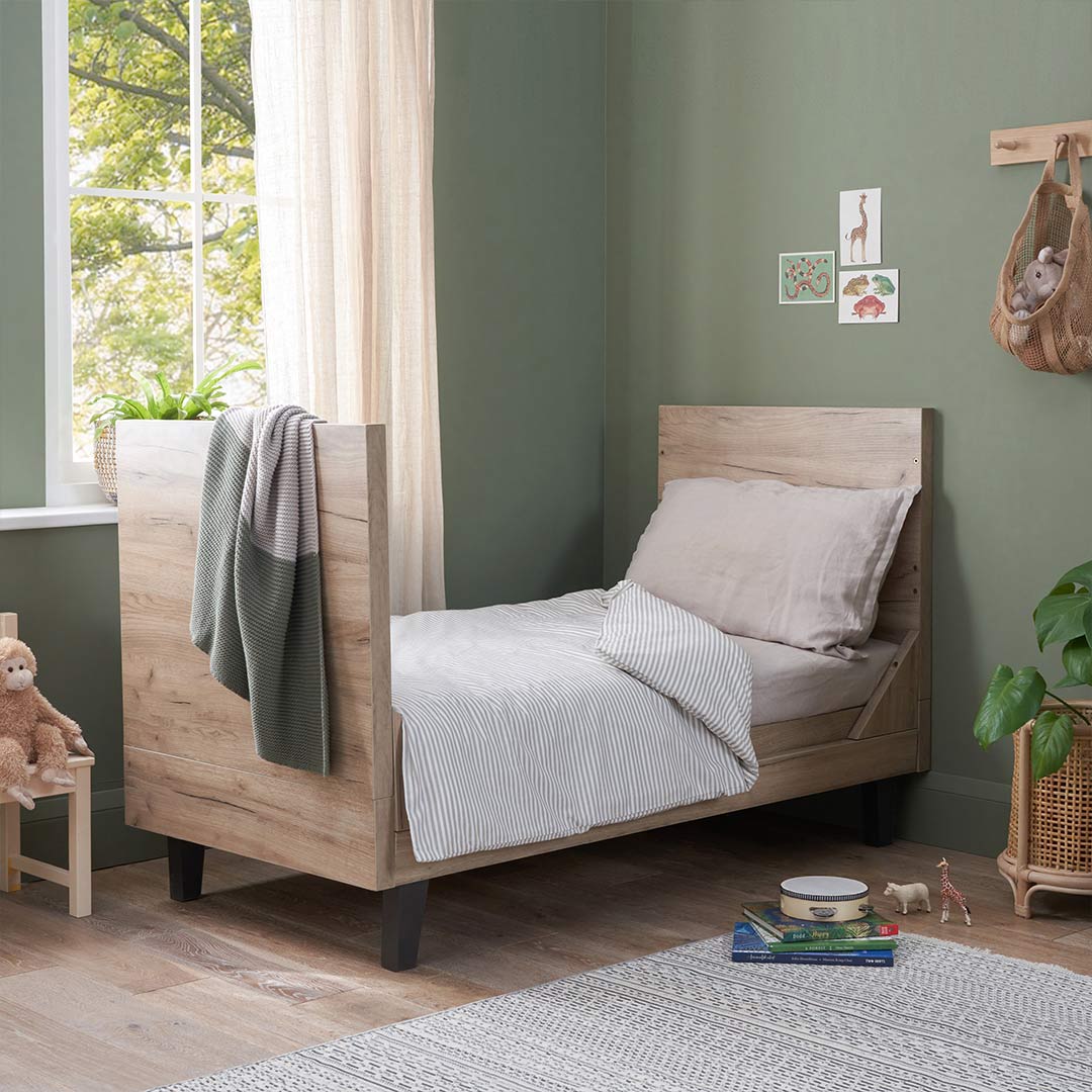 Tutti Bambini Como 3 Piece Room Set - Distressed Oak/Slate Grey-Nursery Sets-Distressed Oak/Slate Grey-No Mattress | Natural Baby Shower