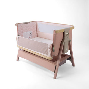 Tutti Bambini Cozee Air 2 Bedside Crib - Drifted Oak / Blush-Cribs-Drifted Oak / Blush- | Natural Baby Shower