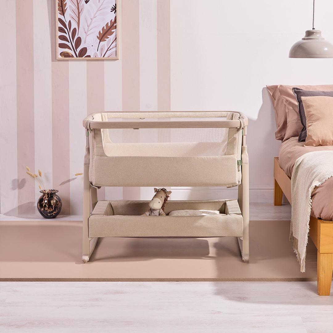 Tutti Bambini Cozee Air 2 Bedside Crib - Soft Walnut / Cocoa-Cribs-Soft Walnut / Cocoa- | Natural Baby Shower