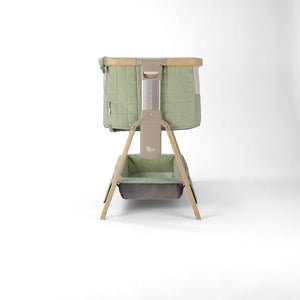 Tutti Bambini Cozee Sense Bedside Crib - Drifted Oak / Eucalyptus-Cribs-Drifted Oak / Eucalyptus- | Natural Baby Shower