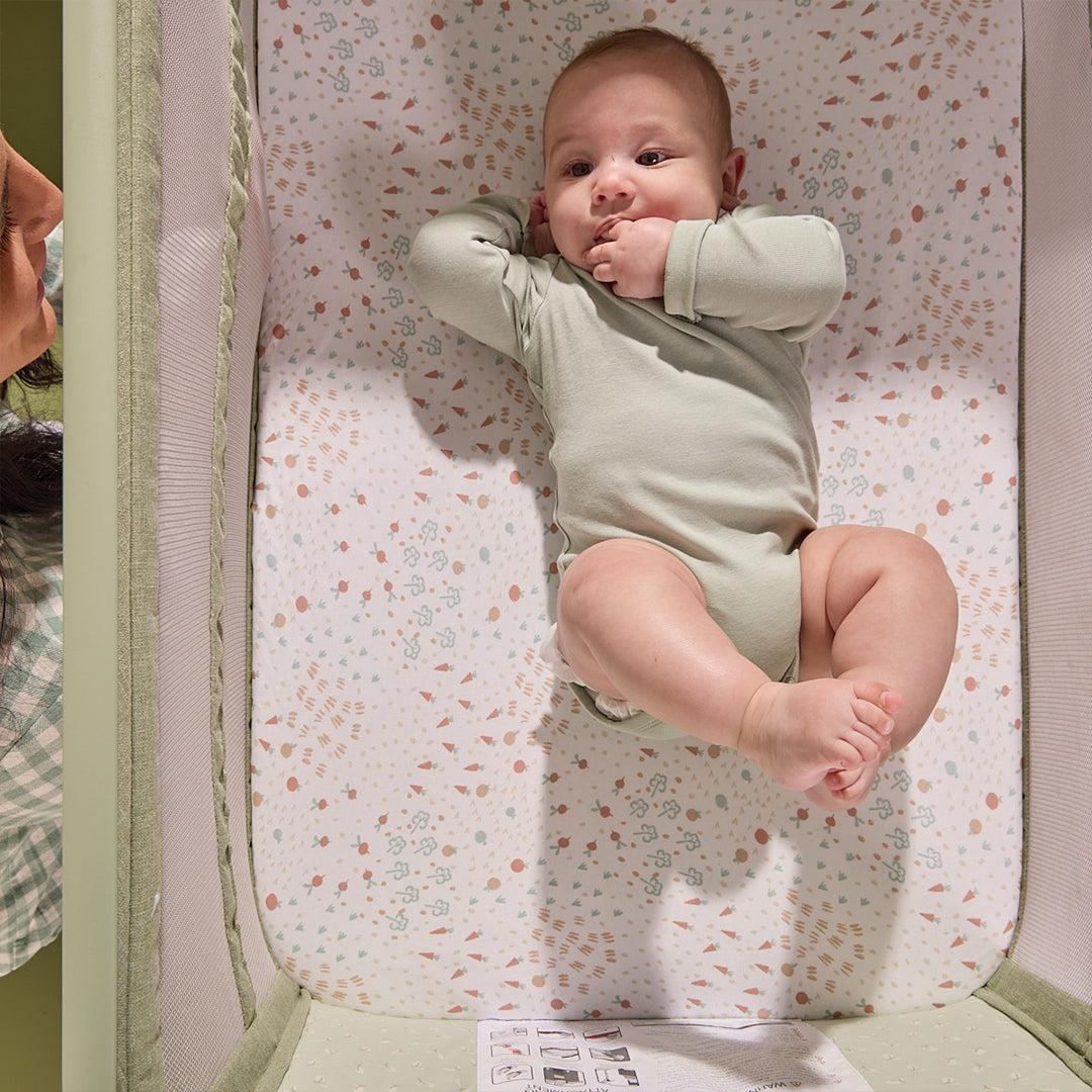 Tutti Bambini Cozee Zen Bedside Crib - Eucalyptus-Cribs-Eucalyptus- | Natural Baby Shower