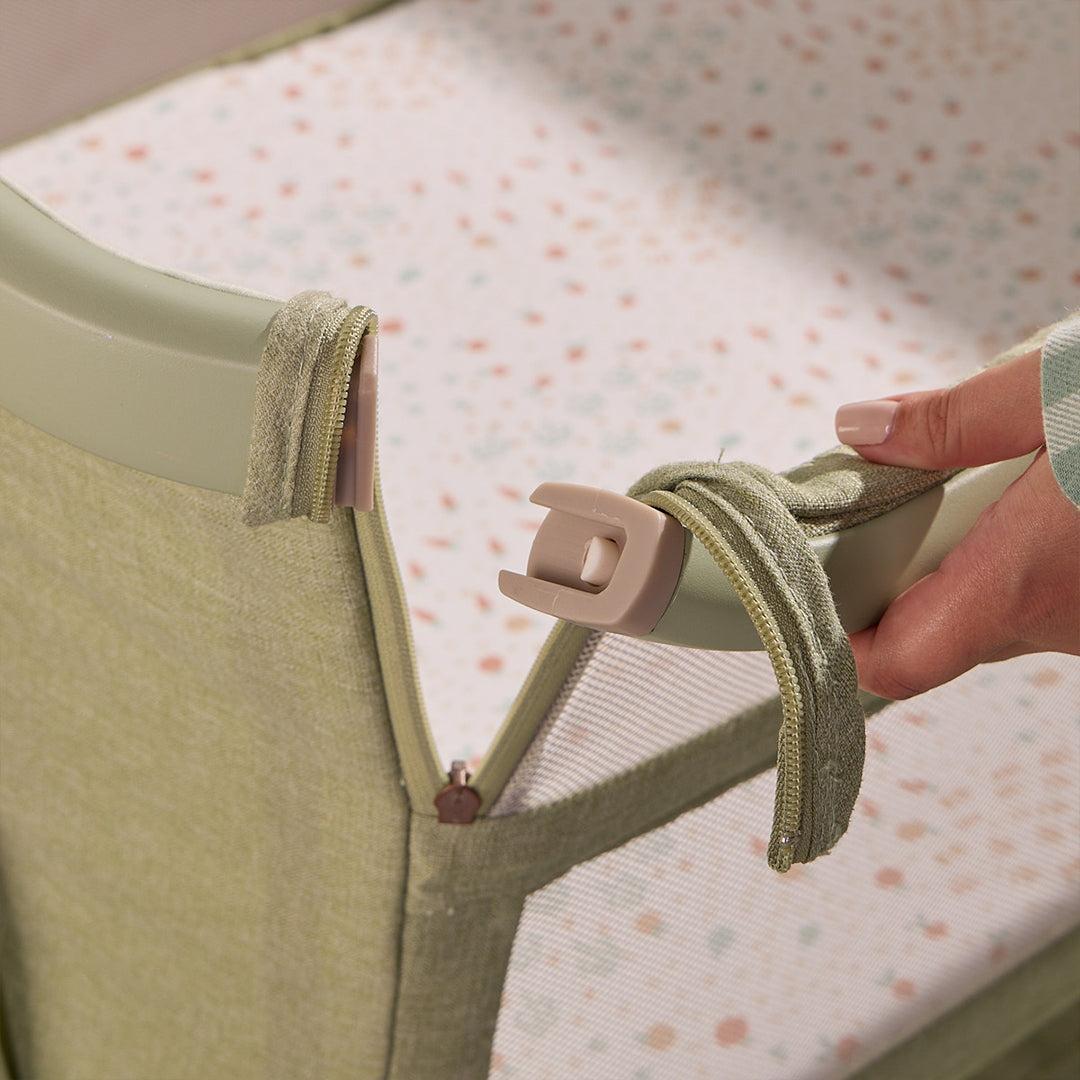 Tutti Bambini Cozee Zen Bedside Crib - Eucalyptus-Cribs-Eucalyptus- | Natural Baby Shower