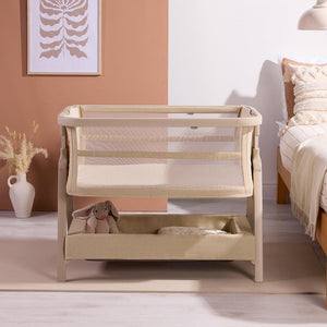 Tutti Bambini Cozee Zen Bedside Crib - Sand-Cribs-Sand- | Natural Baby Shower