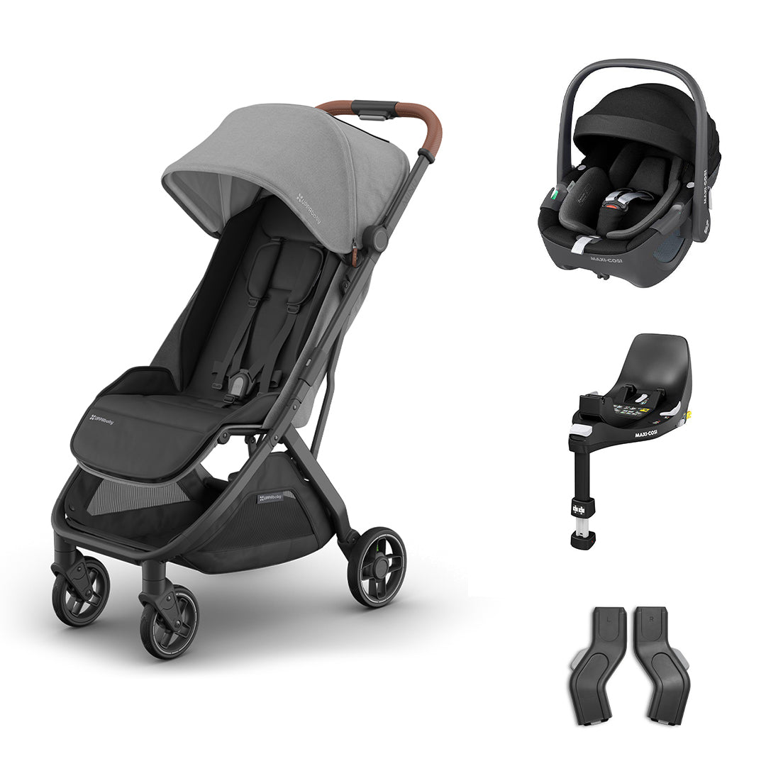 UPPAbaby MINU V3 Maxi-Cosi Travel System-Travel Systems-Greyson-Pebble 360 | Natural Baby Shower