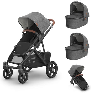 UPPAbaby Vista V3 Pushchair - Twin-Strollers-Greyson- | Natural Baby Shower