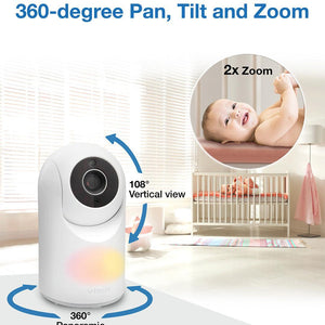 Vtech VM4263 3.5" Pan & Tilt Video Monitor - White-Baby Monitors-White- | Natural Baby Shower